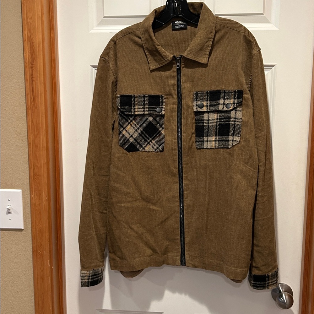 WeSC Tan / Plaid Corduroy Shacket- Men’s XL